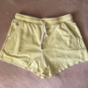 DOUBLE ZERO Yellow Drawstring Lounge Shorts